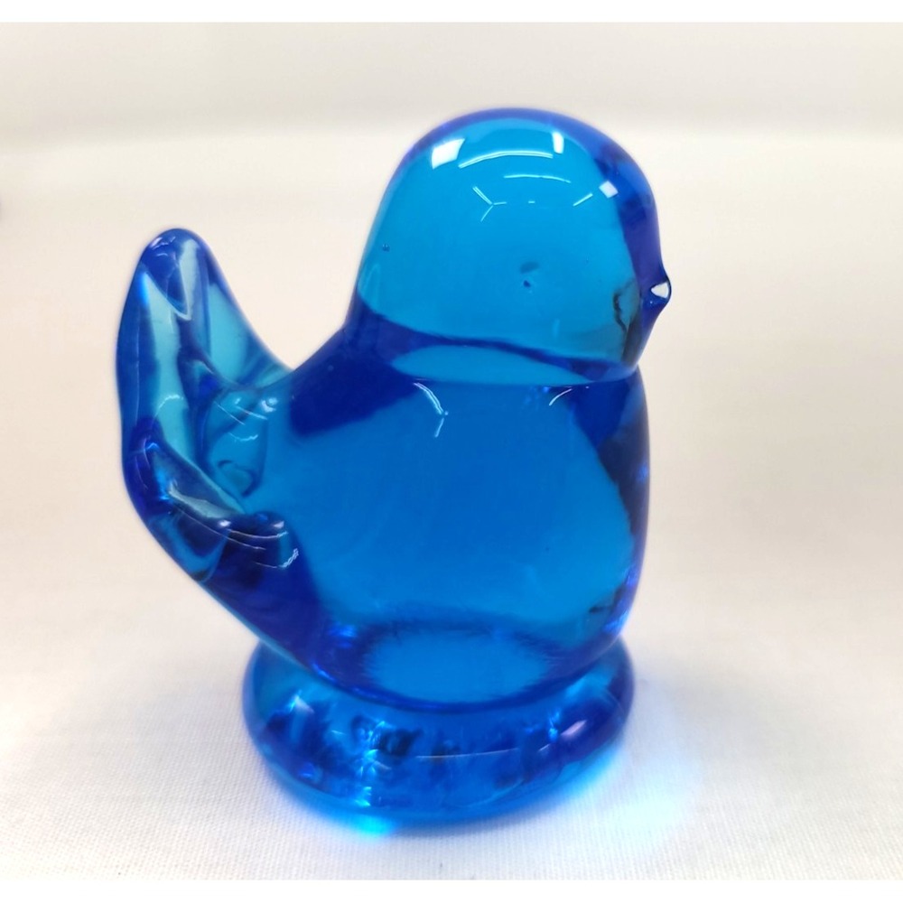 Vintage Bluebird of Happiness Figurine Terra Studios Leo Ward 1993 Glass 2" T